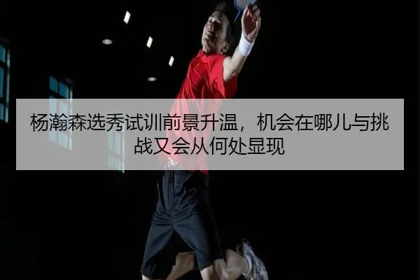 杨瀚森选秀试训前景升温，机会在哪儿与挑战又会从何处显现